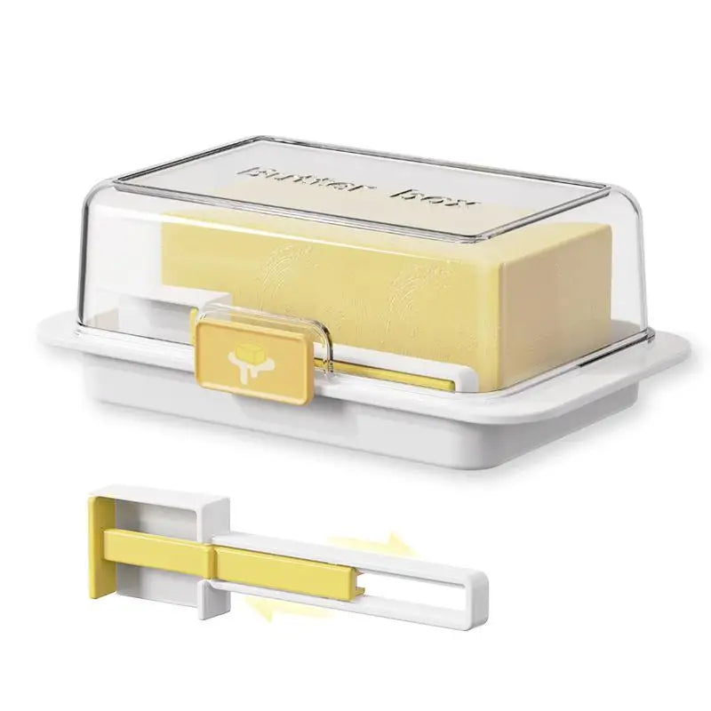 Lid Knife Countertop Butter Keeper Refrigerator Kitchen Cheese Qme White