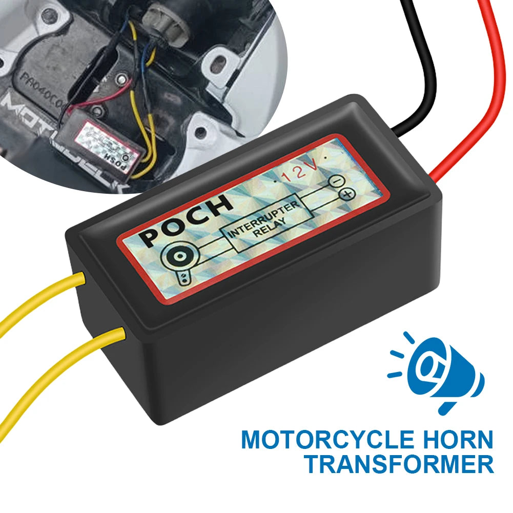12V Horn Auto Speaker Signal Relay Horn Relay Electric Snail Horn Relay for Making Horn Sound Disconnect Breaker Qme