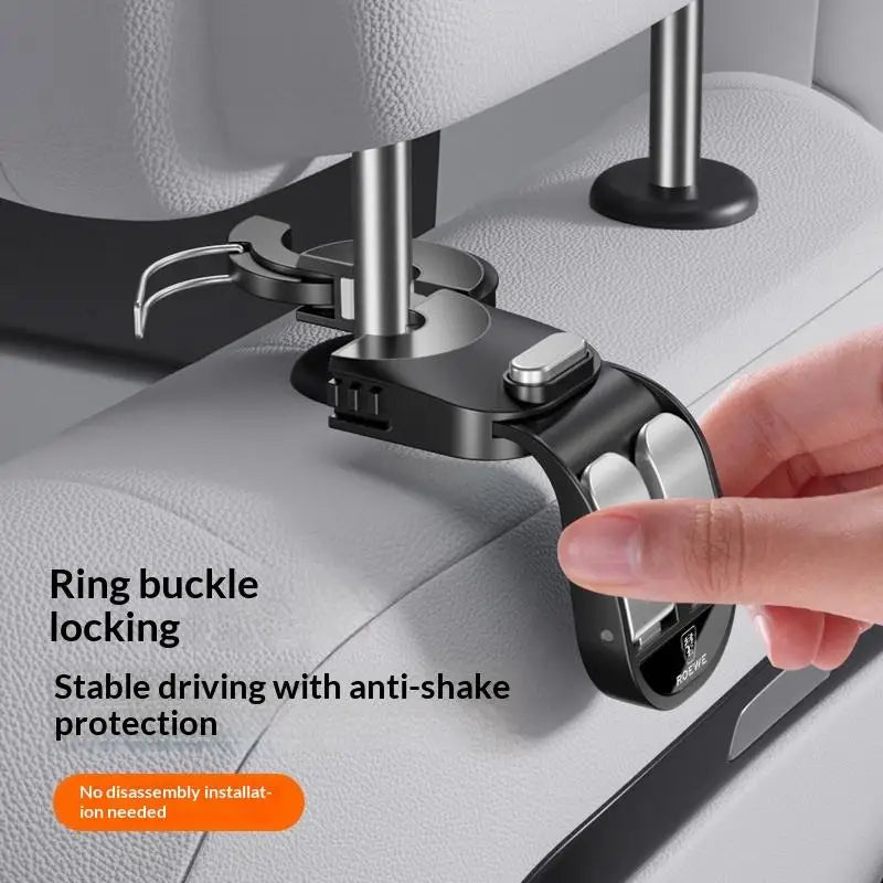Heavy Duty Universal Car Seat Headrest Hooks ABS Spring Auto-rebound Qme