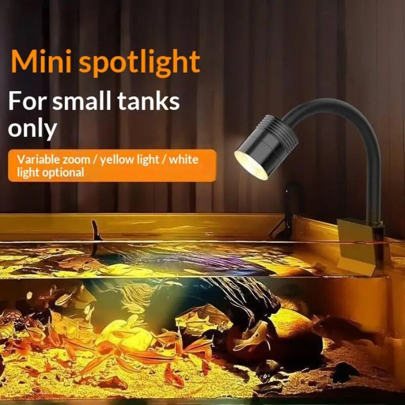 Aquascape Decor Focus Lighting Zoomable LED Fish Tank Lamp 3W South Qme