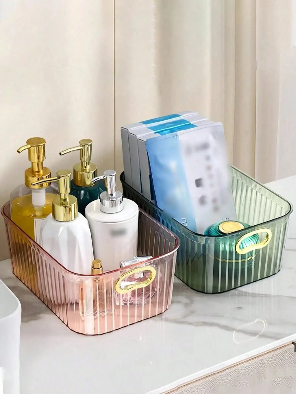 Luxury Transparent Cosmetic Storage Box Sturdy Thick Clear Plastic Qme