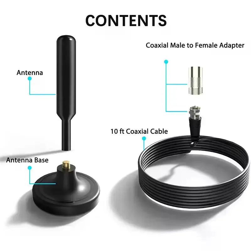 Digital TV Antenna Indoor Use Signal Amplifier HDTV 720P 1080P Qme