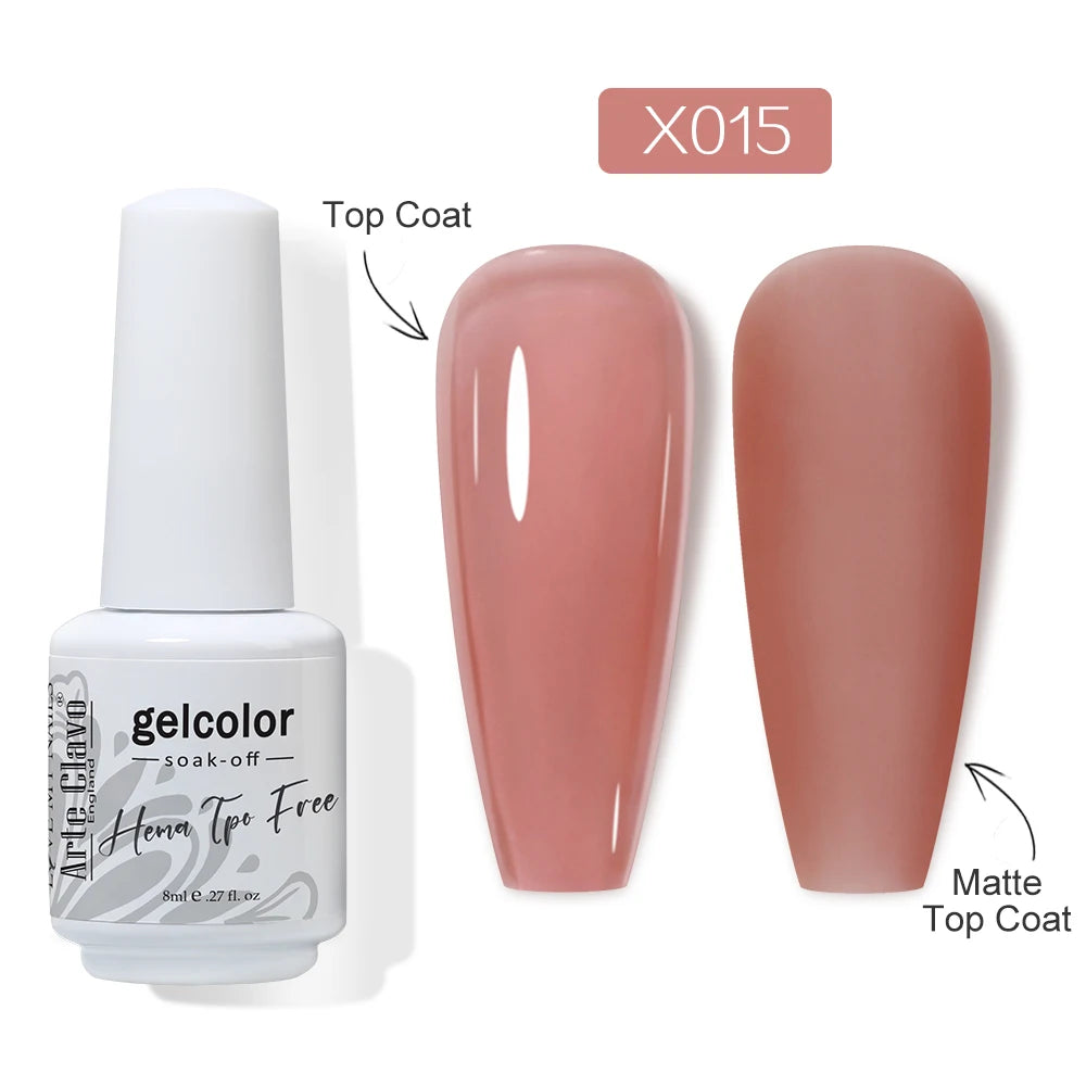 Arte Clavo HEMA Glitter Gel Nail Polish Pink Sliver Gold Sparkling Qme