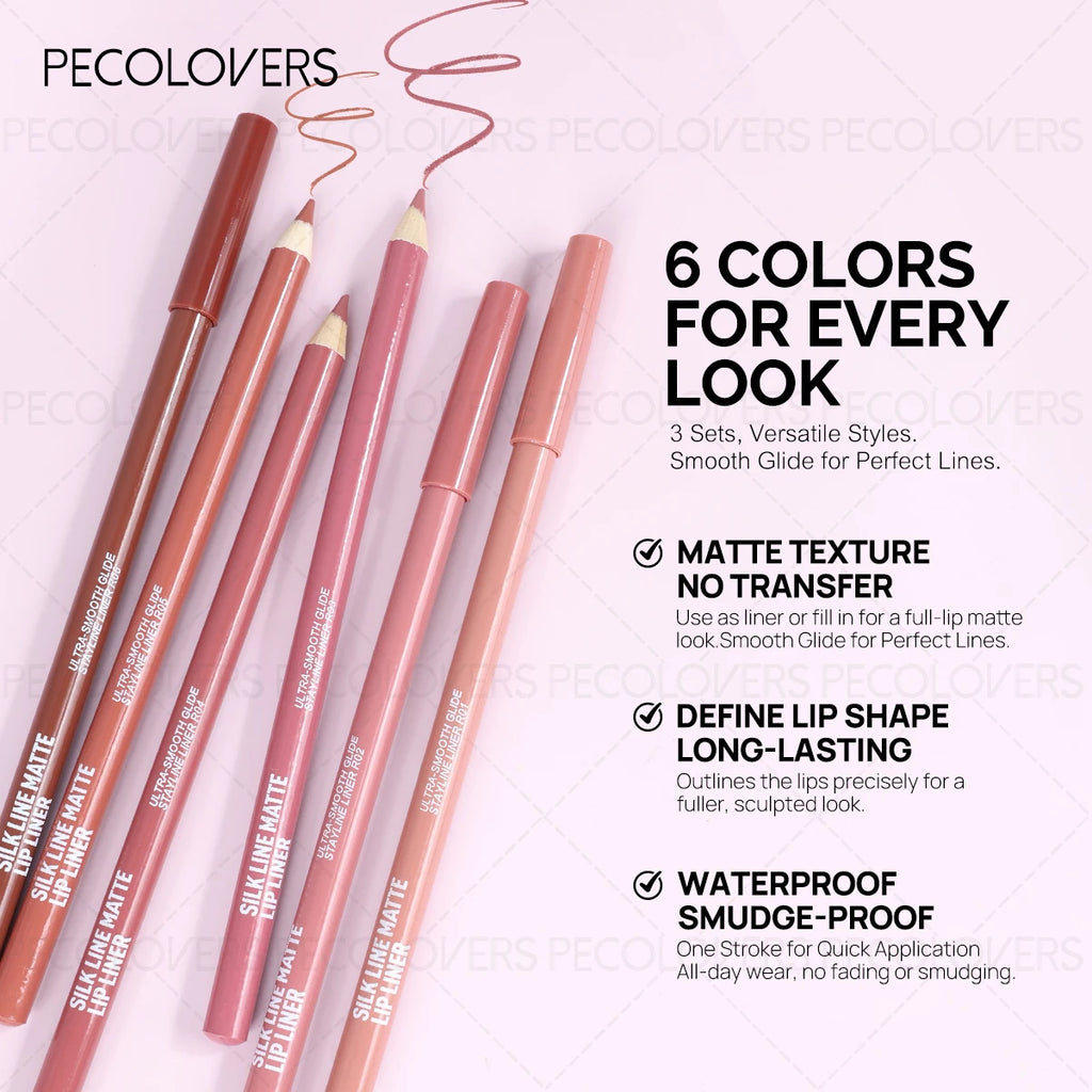 Perfect Matte Lip Liner Pencil Define Lines Easy Slide Natural Tones Qme