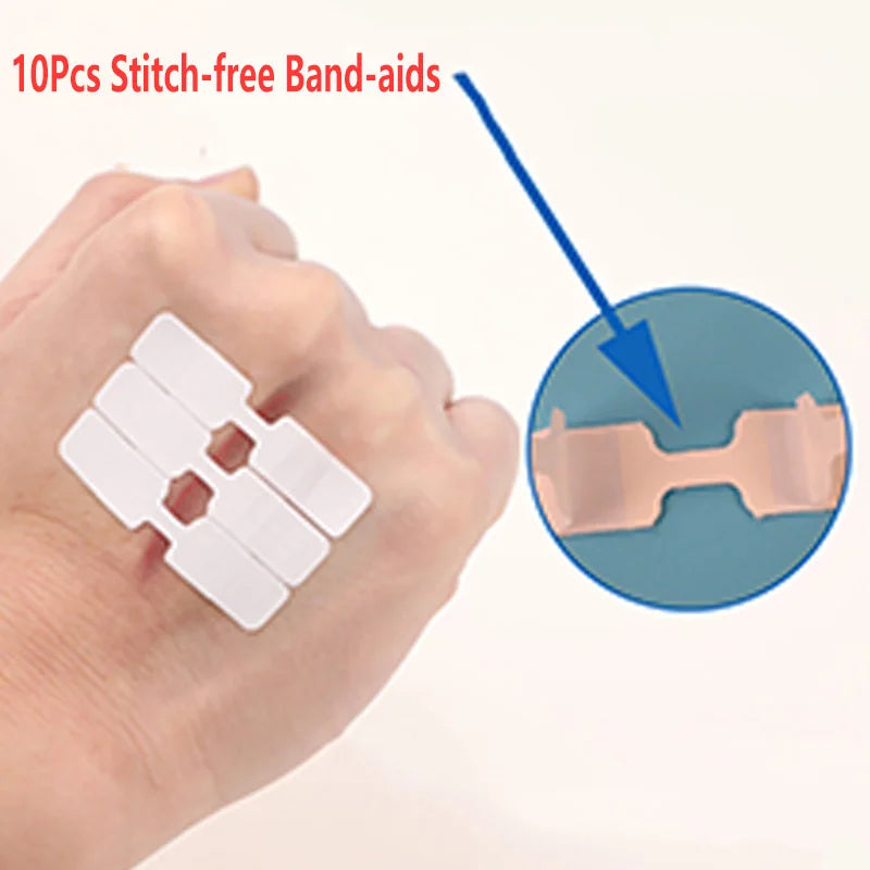No Seam Band-aid Outdoor Quick Wound Suture Zipper Tape Reduce Qme white