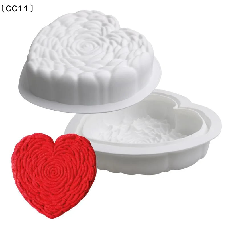 Rose Shape Silicone Cake Mold Mousse Pastry Valentine's Day Party Qme