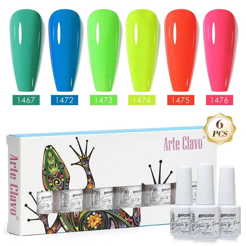 Arte Clavo Colourful Box Nail Gel Polish Semi Permanent UV Led Qme