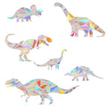 Made Reusable PVC Material Perfect Home Decoration Rainbow Dinosaur Qme Default Title