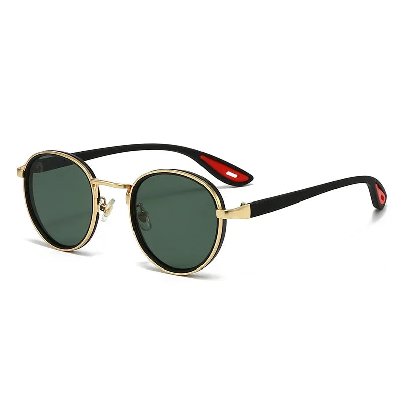 Men's Retro Round Driving Polarized Finished Myopia Lenses Titanium Sunglasses High Quality UV Protection Glasses Qme JM