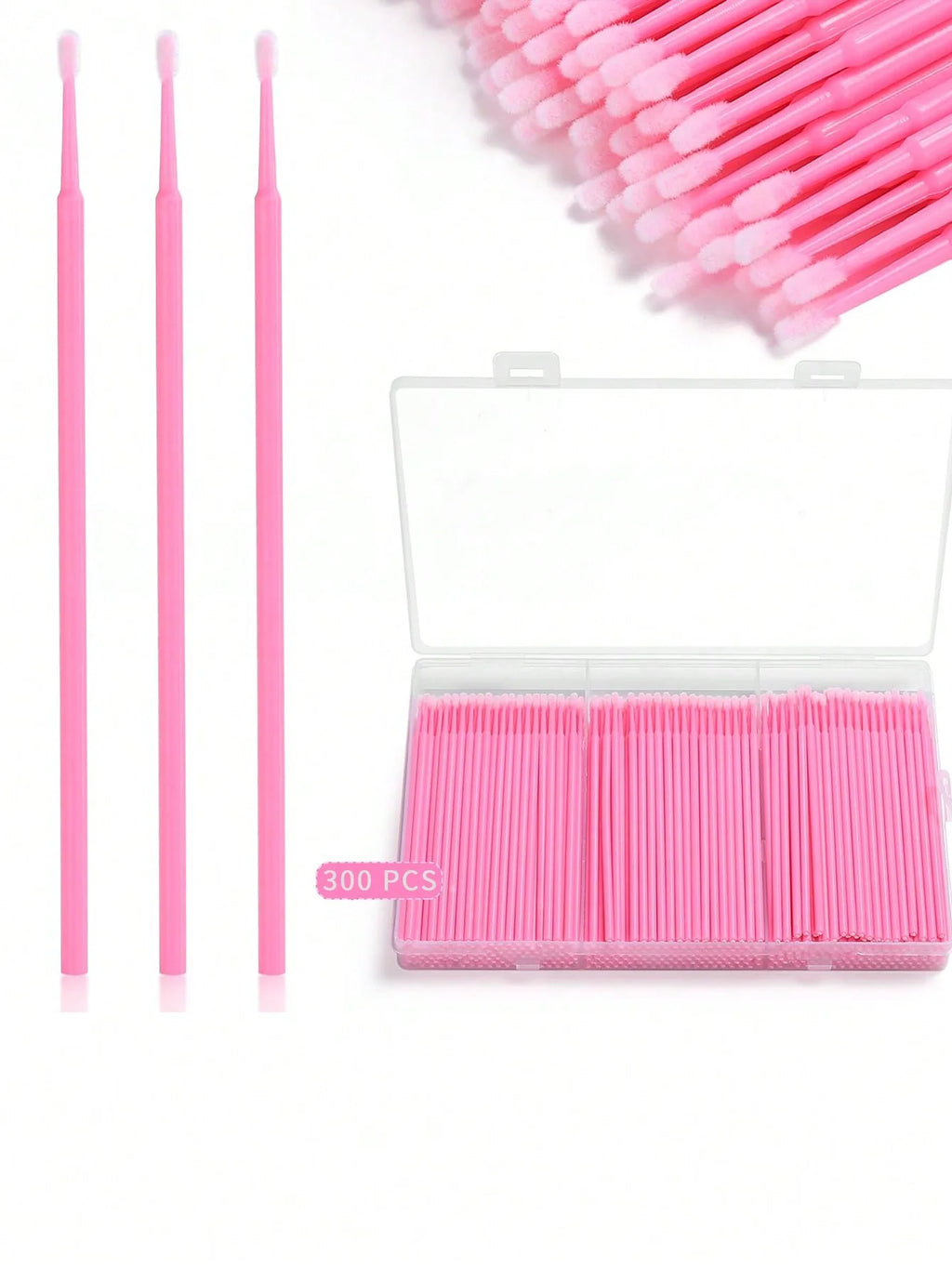 Disposable Micro Brush Makeup Storage Box Applicator Microfiber Stick Qme
