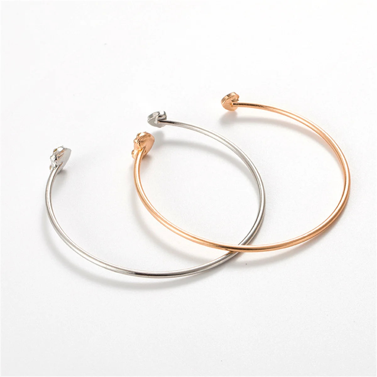 Cute Charm Bracelet Bangles Bijoux Fashion Love With Heart-Shaped Crystal Bracelet Double Opening Accessories Wholesales Qme