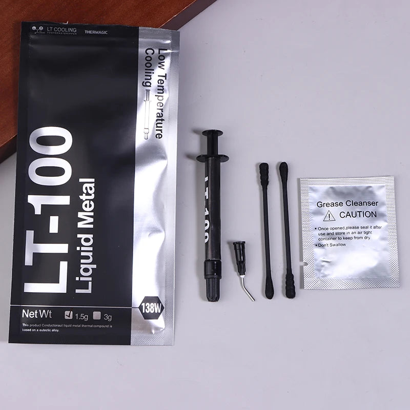 LT-100 138W Liquid Metal Thermal Paste CPU GPU Graphics Card Laptop Qme