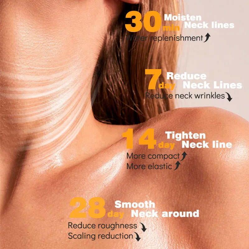 Turmeric Neck Cream Remove Wrinkle Anti-Aging Firming Whitening Moisturizing Nourishing Smooth Tighten Skin Care Beauty Health Qme
