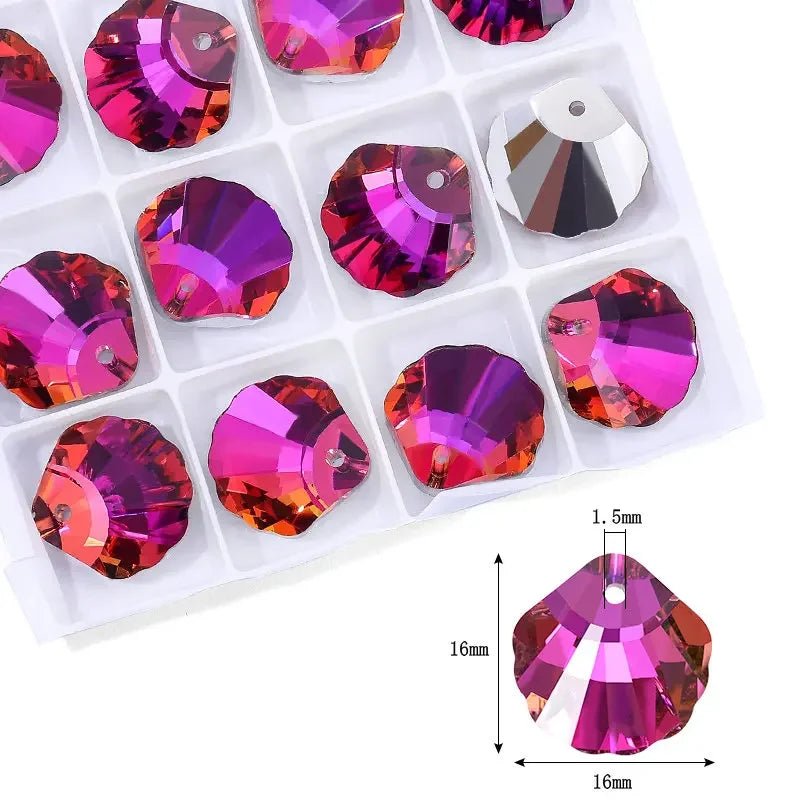 Crystal Multi -shape Pendants Single Hole Charms Glass Beads for DIY Jewelry Making Necklace Earrings Jewelry Craft Production Qme 10-12pcs