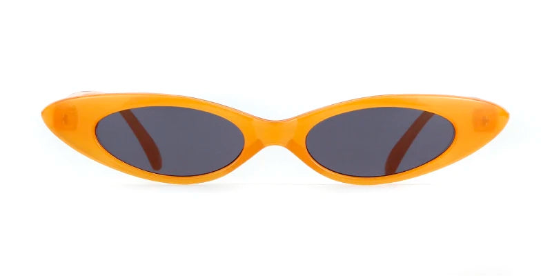 2022 Skinny Narrow Cat Eye Sunglasses Women Vintage Small RED Pink Drop Frame Retro Tiny Oval Sun Glasses Shades Qme