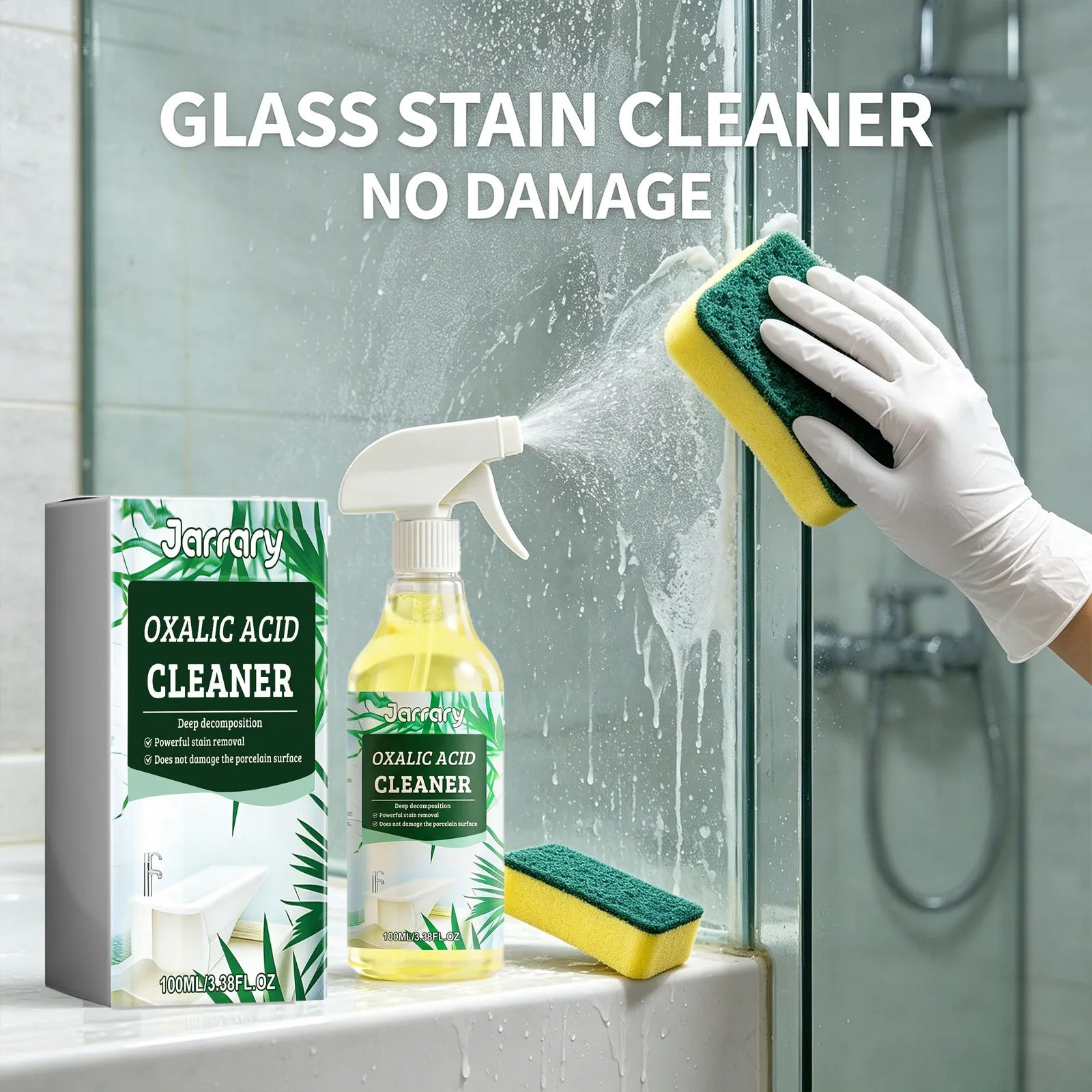 Oxalic Acid Cleaner Spray Quickly Dissolve Limescale Remove Stubborn Dirt Protect Surface Material Multipurpose Bathroom Cleaner Qme