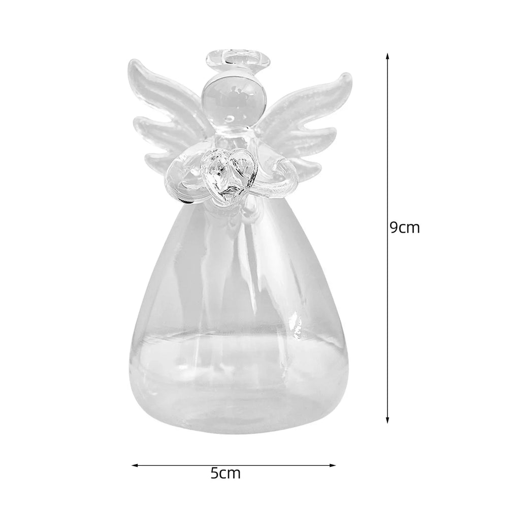 Small Vases Flowers Outdoor Indoor Clear Ornaments Angel Heart Qme
