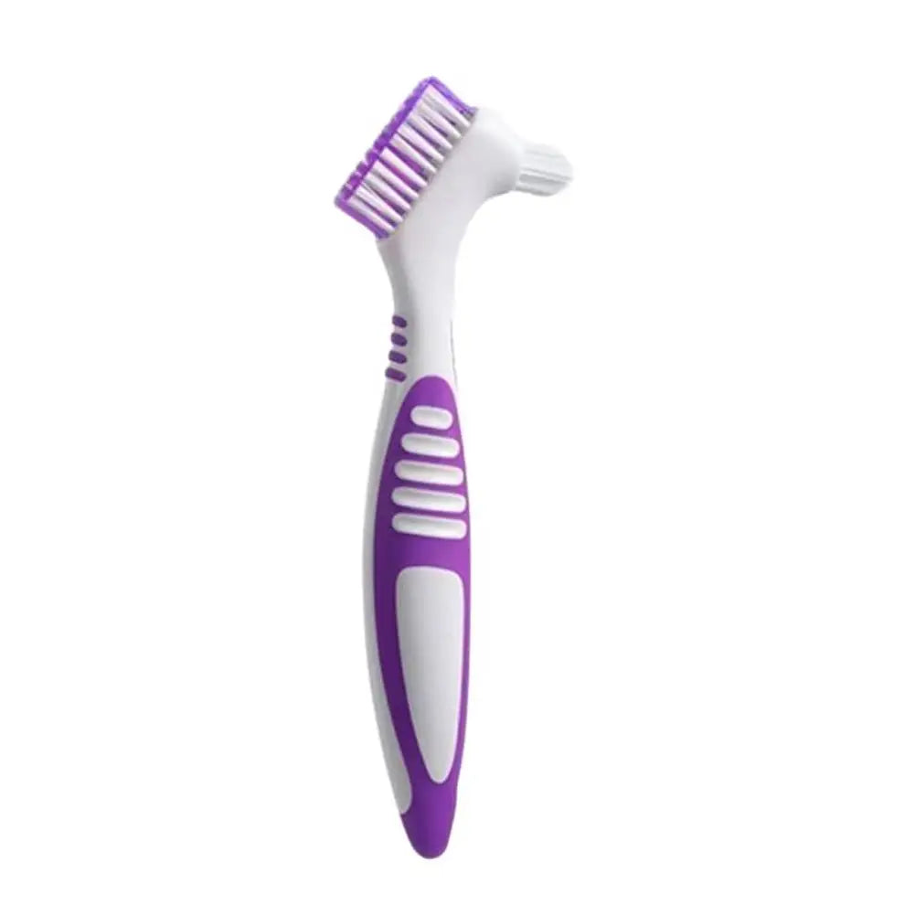 Denture Brush Toothbrush Multi-layered Bristles Anti-slip Handle Qme C