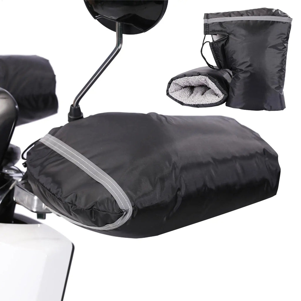 1pair Road Bicycle Handlebar Mittens Waterproof Winter Motorcycle Gloves Bike Handle Cover For Touring Camping Scooters Mountain Qme