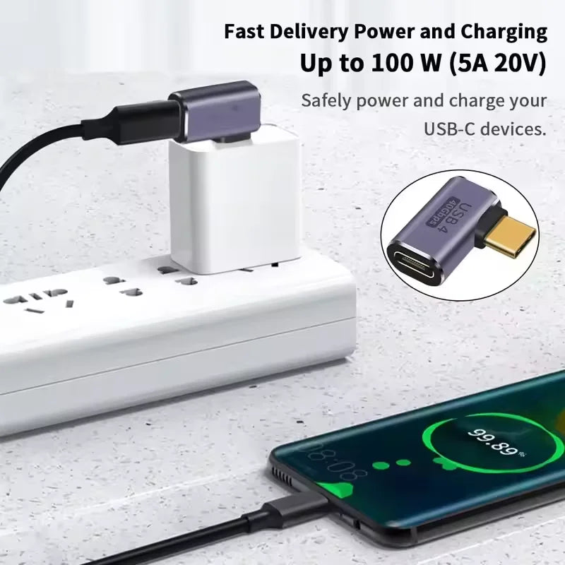100W Type C OTG Adapter 40Gbps Data Transfer 8K60HZ USB C Converter PD Male To Female Connector For Phone Laptop PC USB Adapter Qme