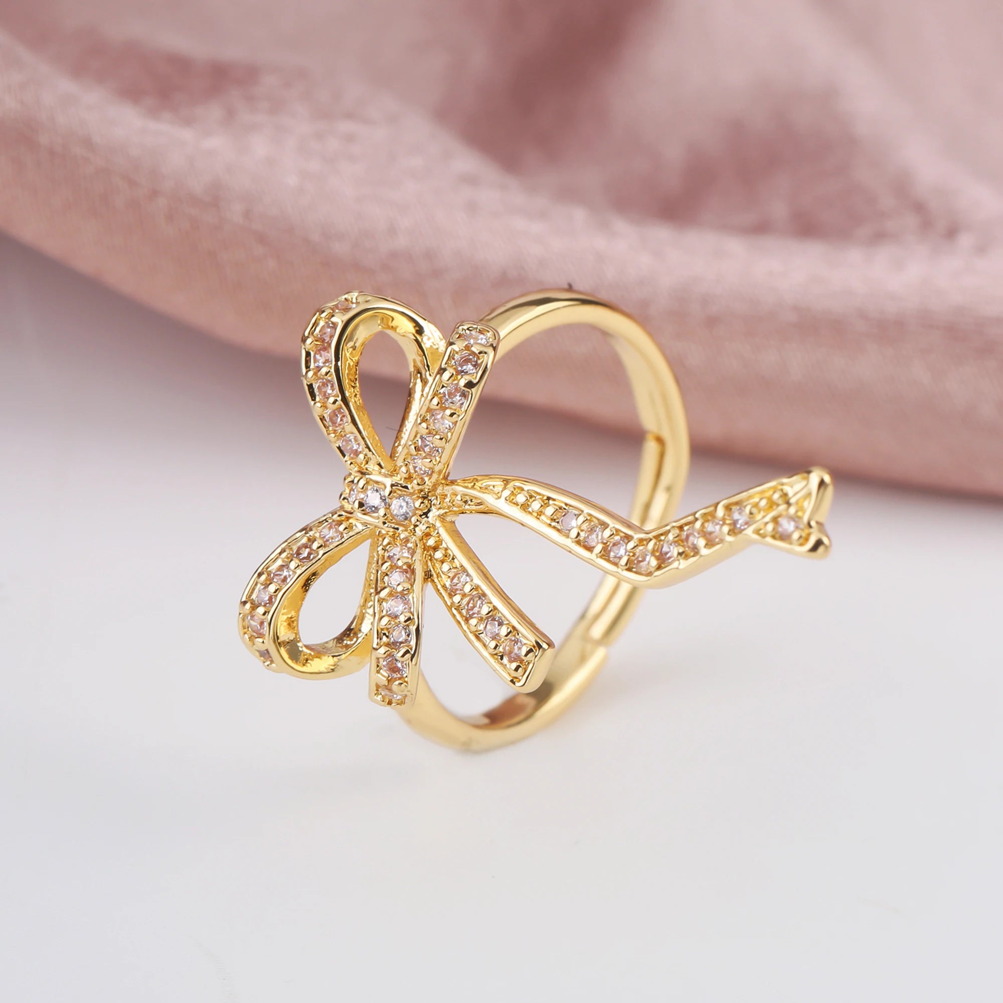 Fashion Geometric Shiny Cubic Zirconia Glamour Woman Adjustable Ring Personalized for Party Daily Wear Jewelry Gift Accessory Qme 1 resizable