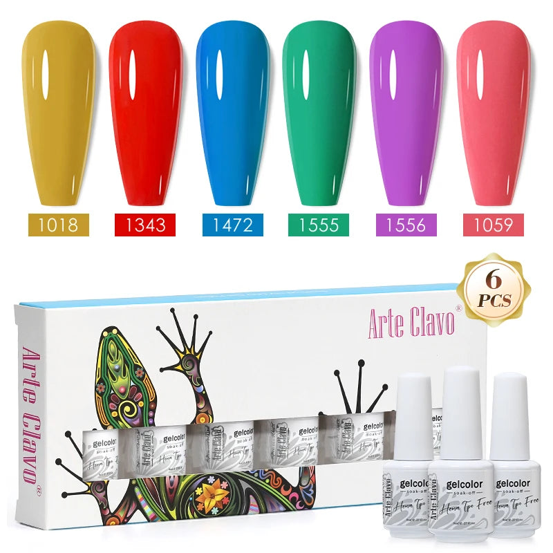 Arte Clavo Colourful Box Nail Gel Polish Semi Permanent UV Led