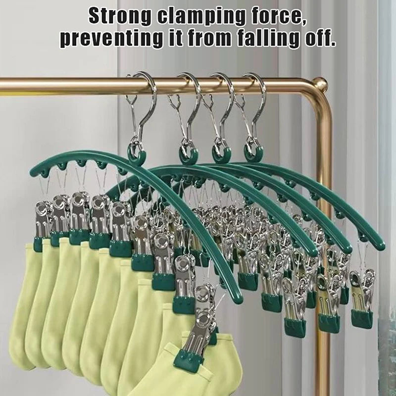 Underwear Socks Holder Stainless Steel Clothes Drying Hanger Metal Qme