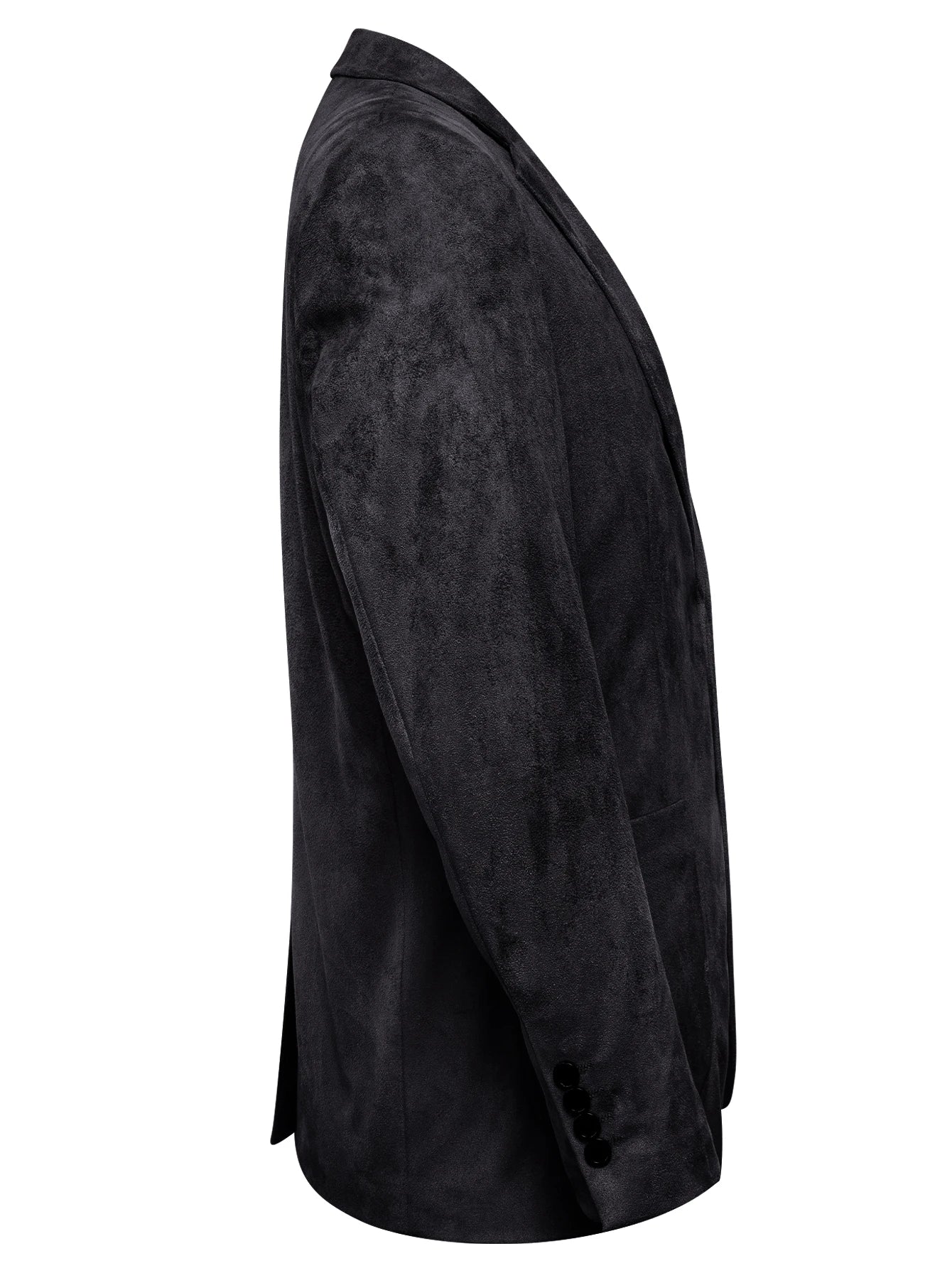 Vintage Mens Suede Blazer Jacket Casual Business Single Breasted Suit Qme