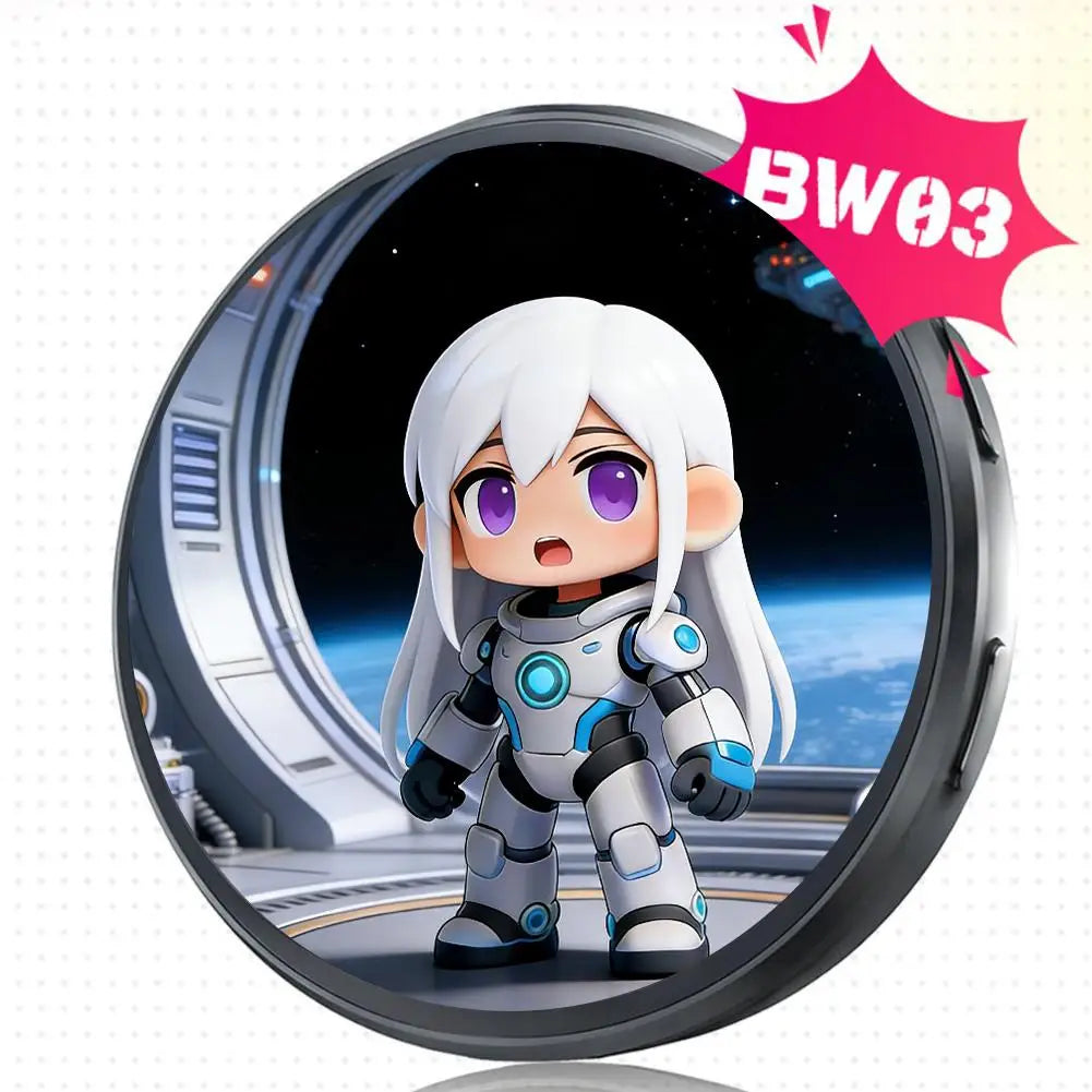 For Ebadge Electronic Bar Hanging Piece Picture Video Super Long Endurance Bluetooth Transmission Anime Animation Badge Qme