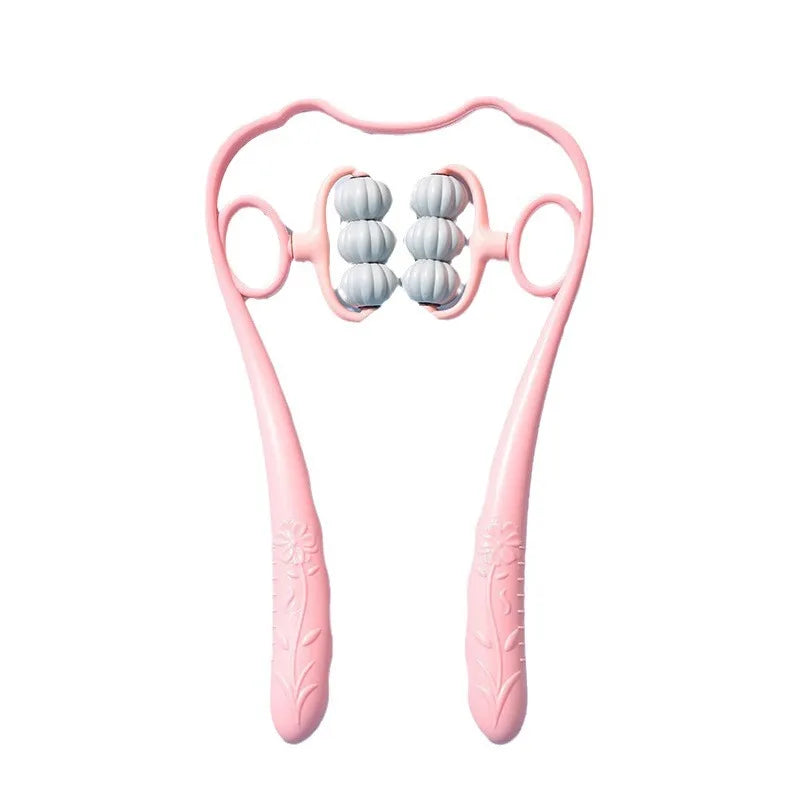 Rotatable 6-wheel Cervical Spine Massager Manual Neck Clip Shoulder Qme