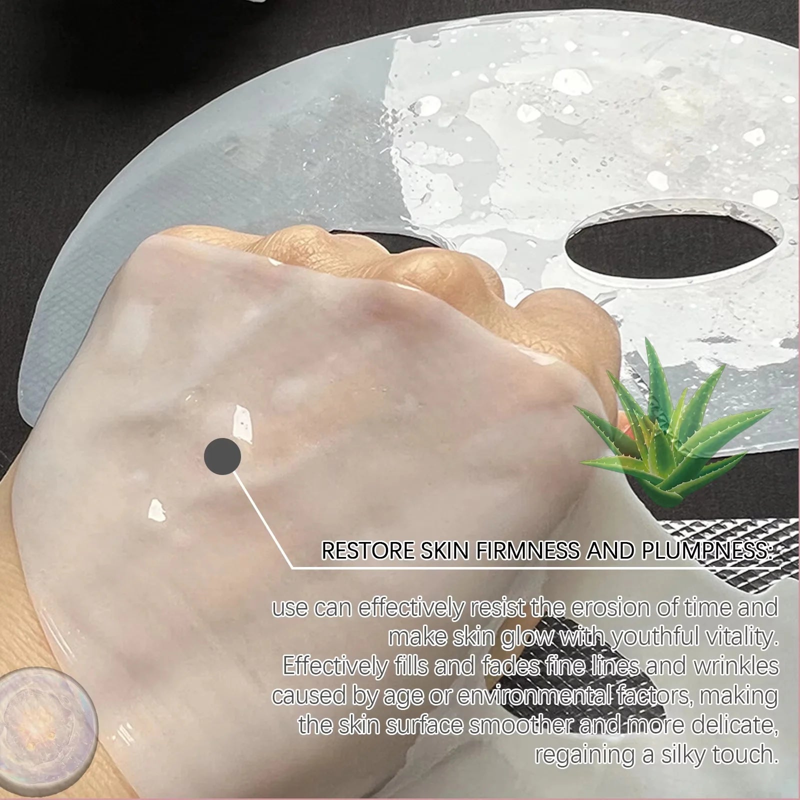 Seaweed Collagen Filling Crystal Mask Jelly Moisturizing Wrinkle Removal Skin Transparent Mask Skin Care Masque Beauty Health Qme