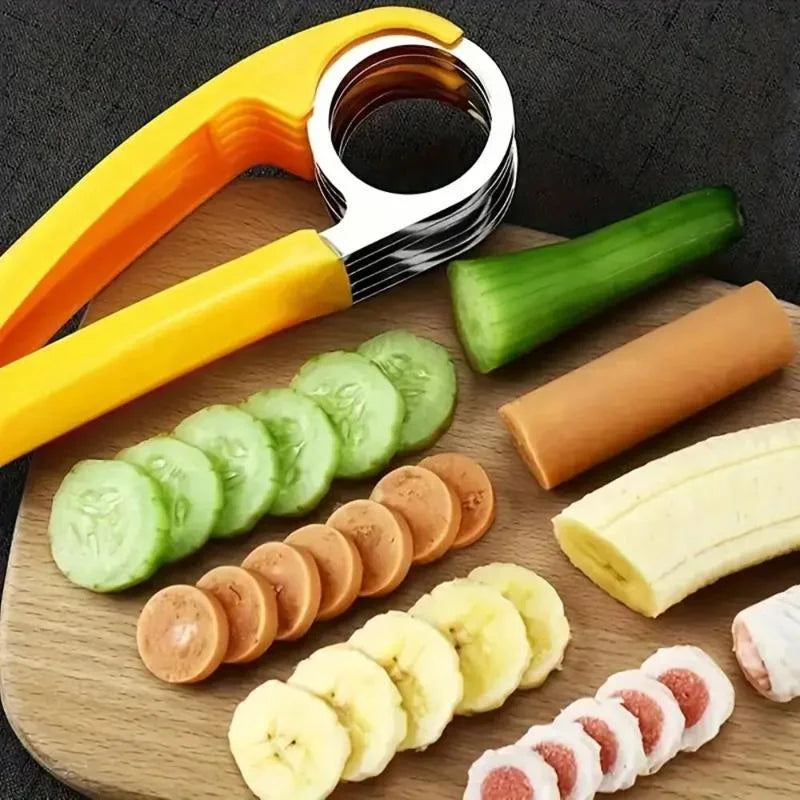 Multifunctional Vegetable Chopper Banana Cucumber Slicer Portable Manual Fruit & Vegetable Cutter Kitchen Gadgets For Home Use Qme