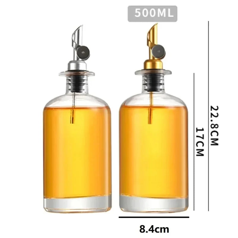 Glass Olive Oil Dispenser Bottle Seasoning Bottle Vinegar Bottle Condiment Container for Home Kitchen Stuff Kitchen Gadgets Qme