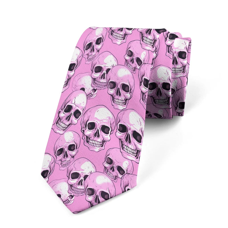 Funny Skeleton 3D Printed Tie Fashion Casual Business Office Unisex Qme style6
