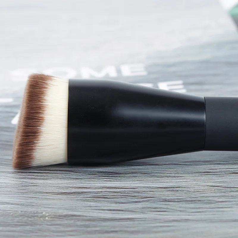 Flat Foundation Makeup Brushes Angled Synthetic Hair Face Contour Qme