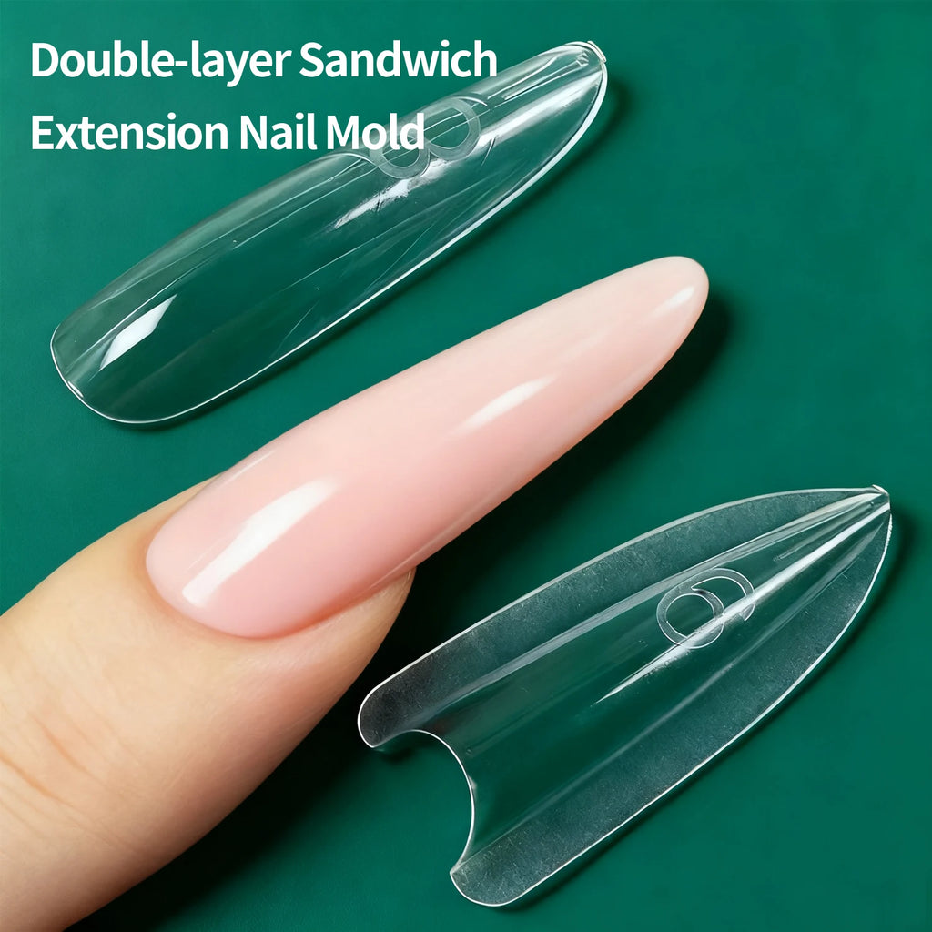 Nailpop Sandwich Nail Dual Forms 15 Shapes French Manicure Extension Qme