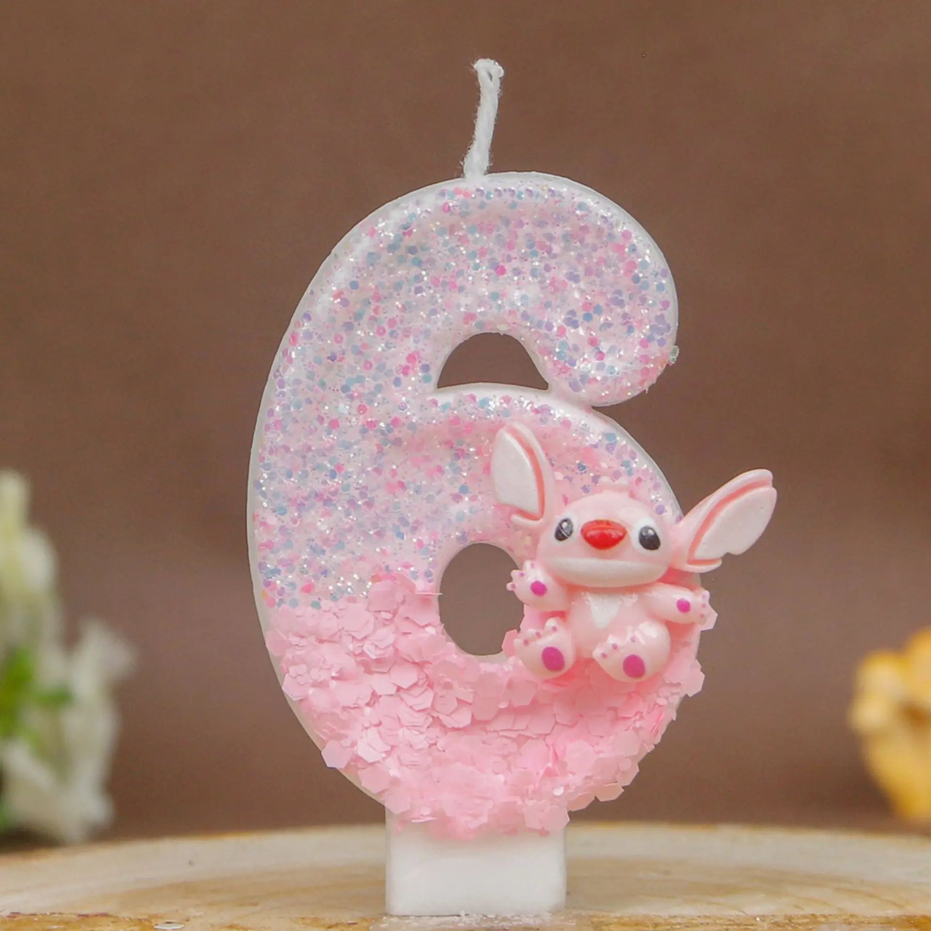 Stitch Digital Candles 0-9 Cute and Creative Pink Birthday Candles for Cartoon Cakes Sets the Mood Qme 6