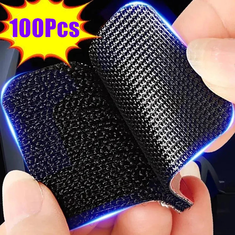 100/2pc New Carpet Fixing Stickers Double Faced High Adhesive Car Carpet Fixed Patches Home Floor Foot Mats Anti Skid Grip Tapes Qme