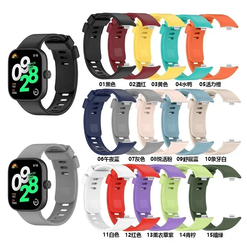 Original Silicone Strap For Redmi watch 4 SmartWatch WristBand For Redmi watch 4 Bracelet Band Watchband Sport Accessories Qme