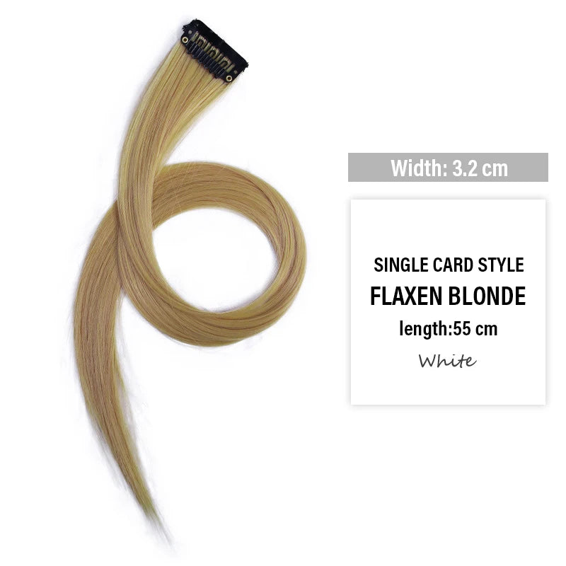 Colored Clip-in Hair Extensions High-temp Matte Fiber Seamless