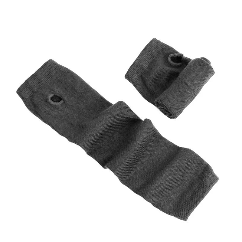 Women Fashion Lady Striped Elbow Gloves Warmer Knitted Long Qme