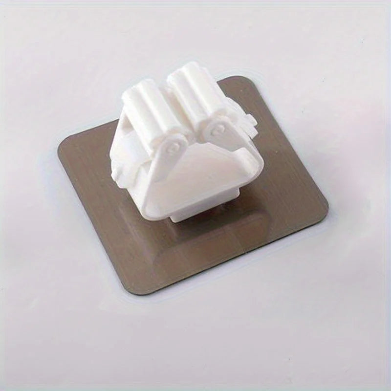 1pc Mop & Broom Storage Rack 4.4lbs (Max Weight) Qme White