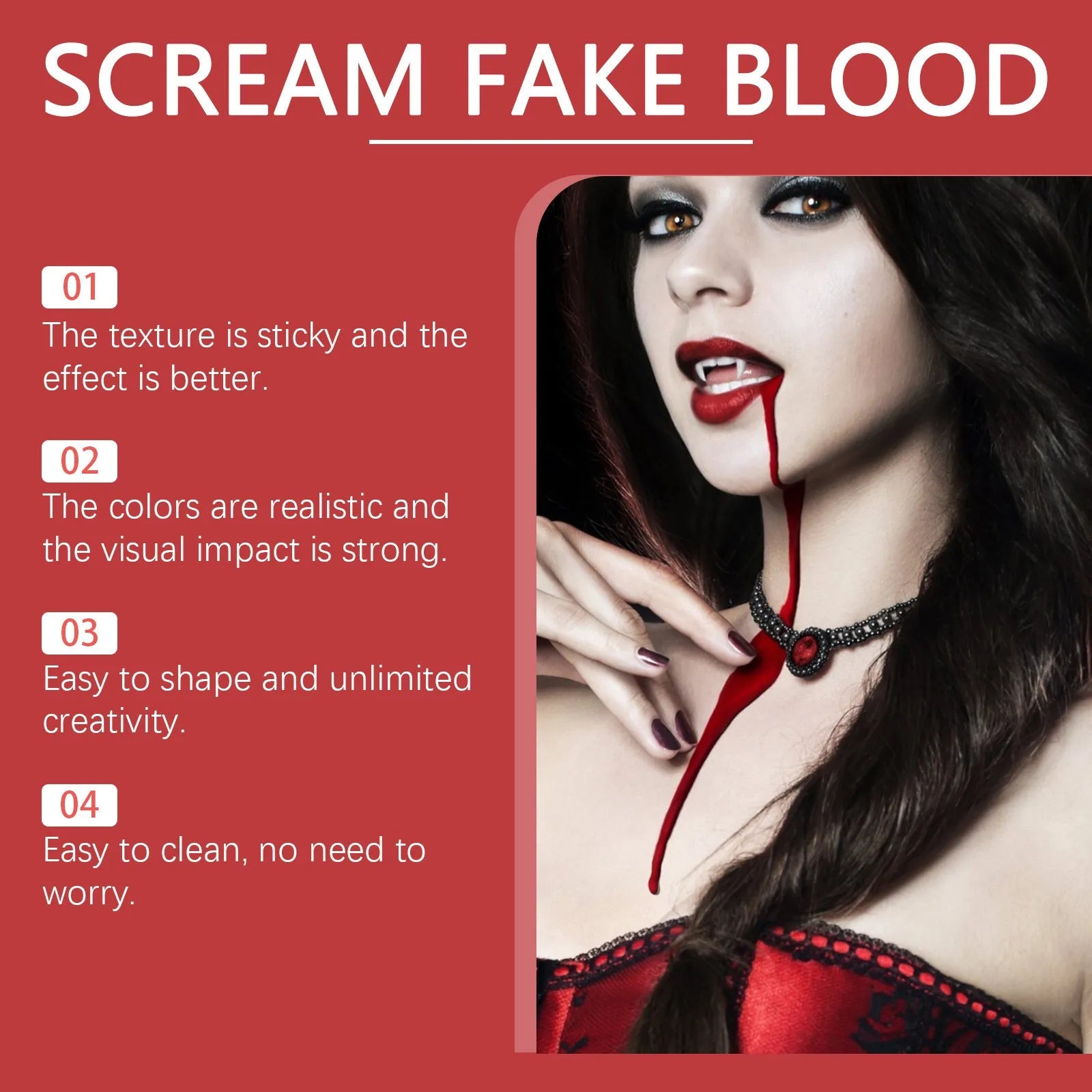 Halloween Fake Blood Washable Bloody For Costume Halloween Vampire Makeup Fake Blood Spray For Cosplay Festive Atmosphere Suppli Qme