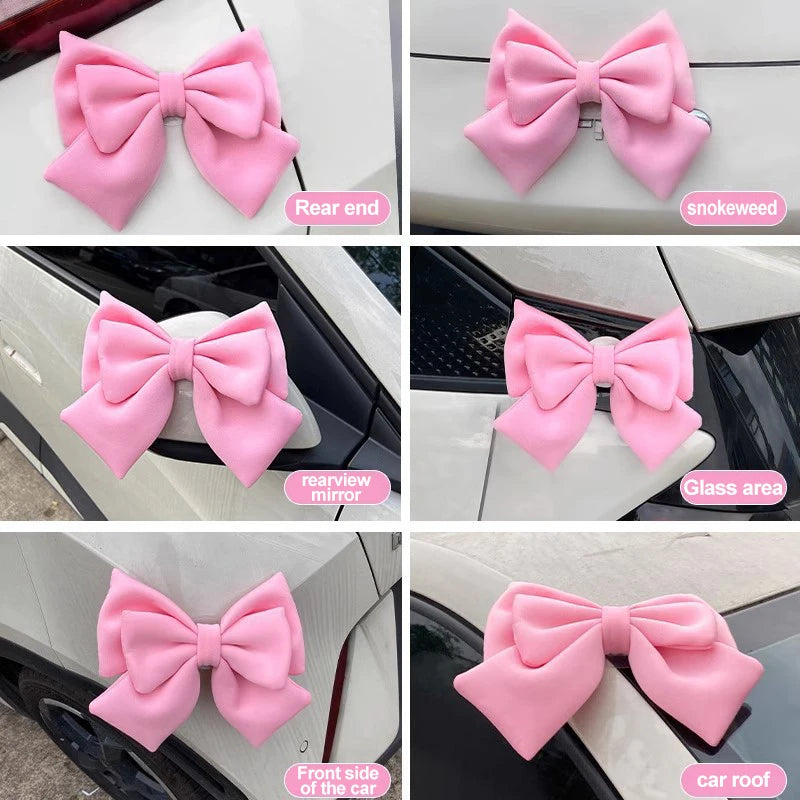Electric Bike Helmet DIY Accessories Bowknot Suction Cup Girl Women Qme