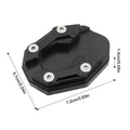 NEW Motorcycle Kickstand Pad Extender Foot Side Stand Motorcycle Kickstand Extension Support Plate Foot Side Stand Extension Pad Qme Black