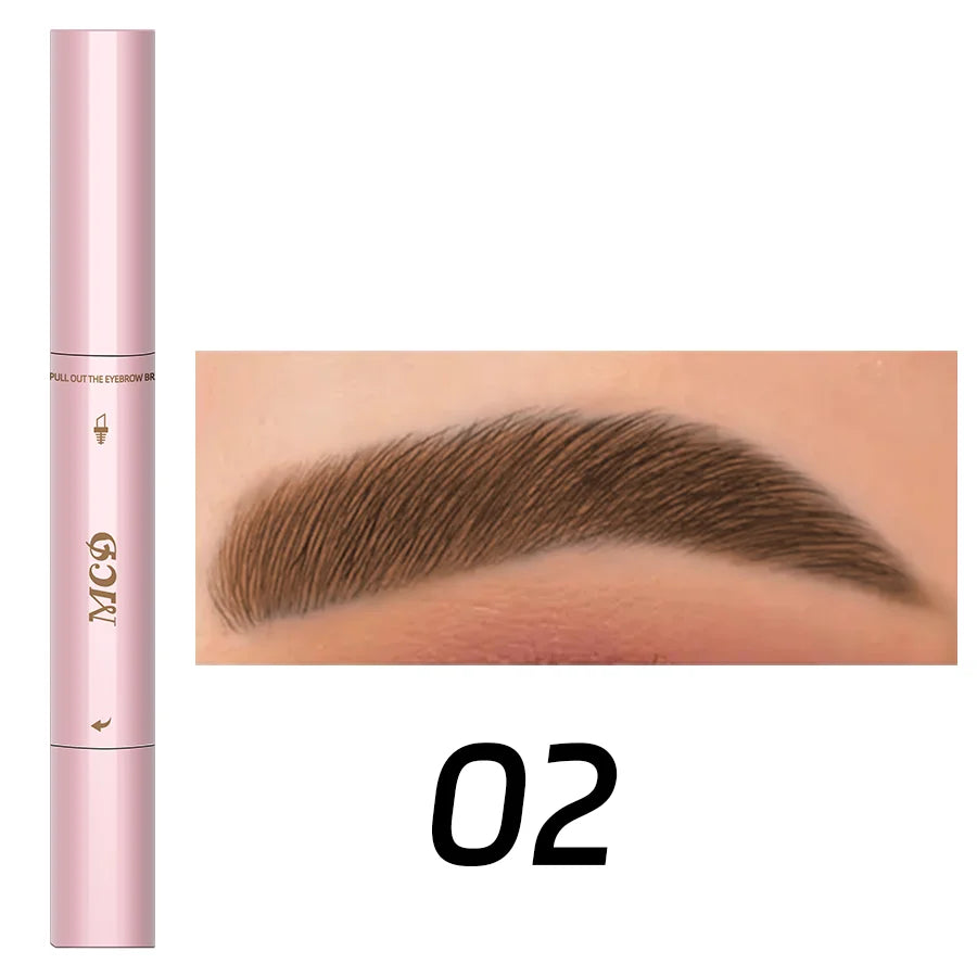 2 In1 Professional Waterproof Eyebrow Pencil Long-lasting Korean Qme 02