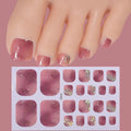 22tips Sheet Glitter Toenail Stickers Glittering Full Wraps Summer Qme C