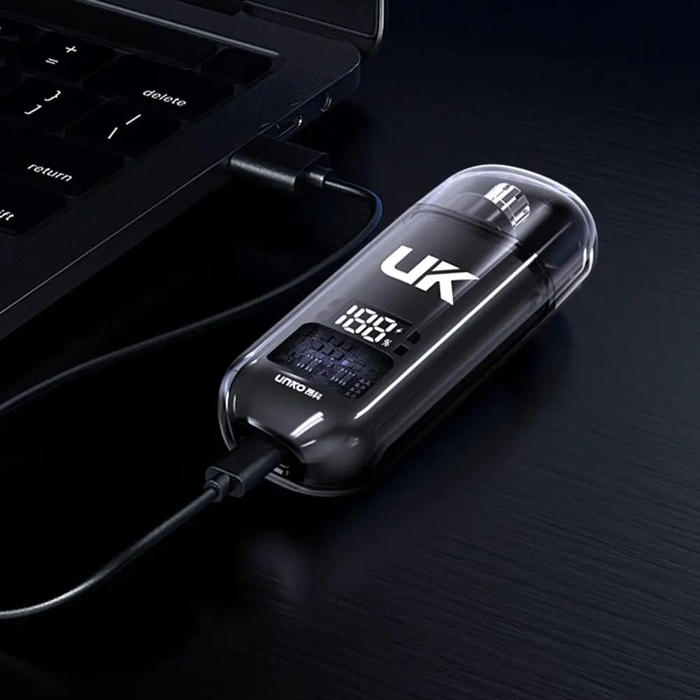 Portable Electric Nose Hair Trimmer Digital Painless Shaving Ear Qme