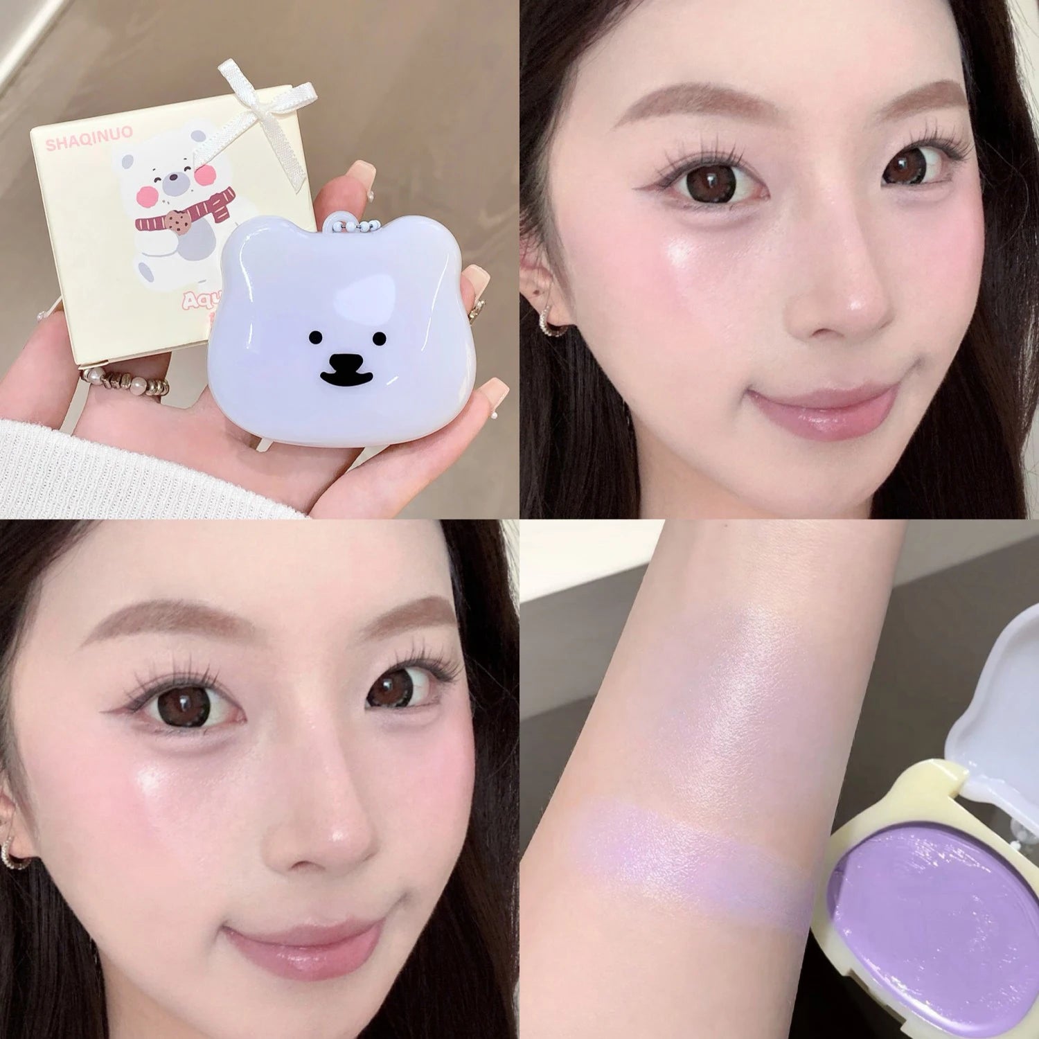 Watery Blush Cream SHAQINUO Moisturizing Jelly Glow Rouge Korean Qme N.1011-4