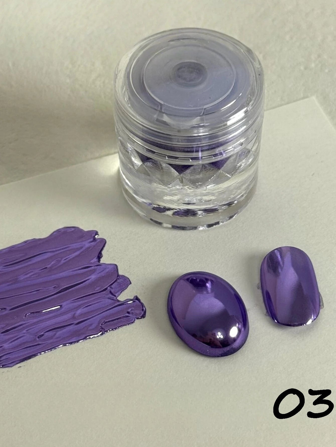 Bright Crystal Mirror Magic Powder DIY Nail Art Charm Suitable Novices Qme purple